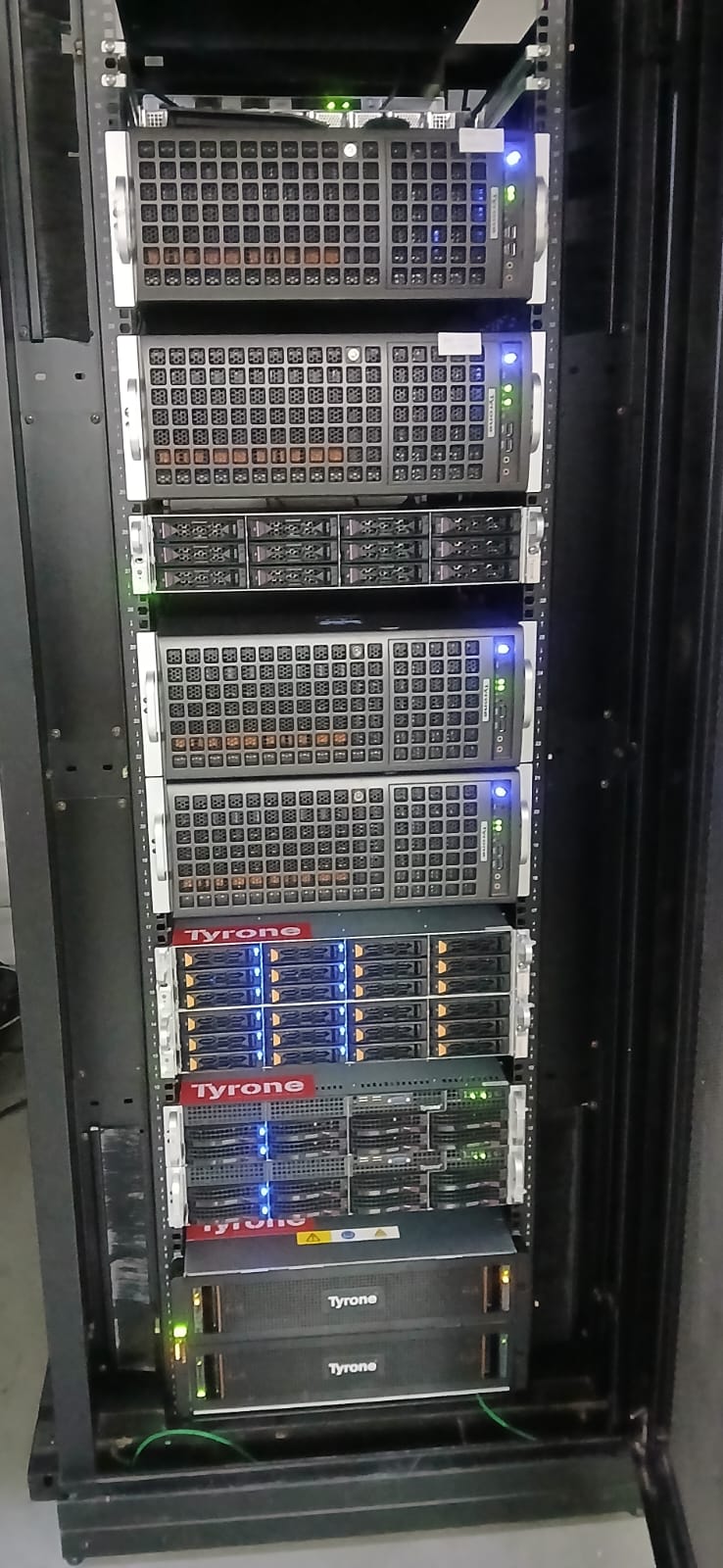 Singularity cluster rack